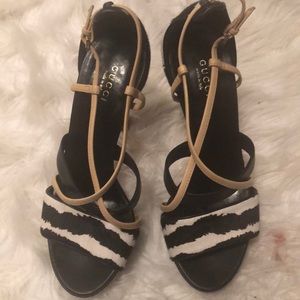 **Authentic pony hair Gucci heels**